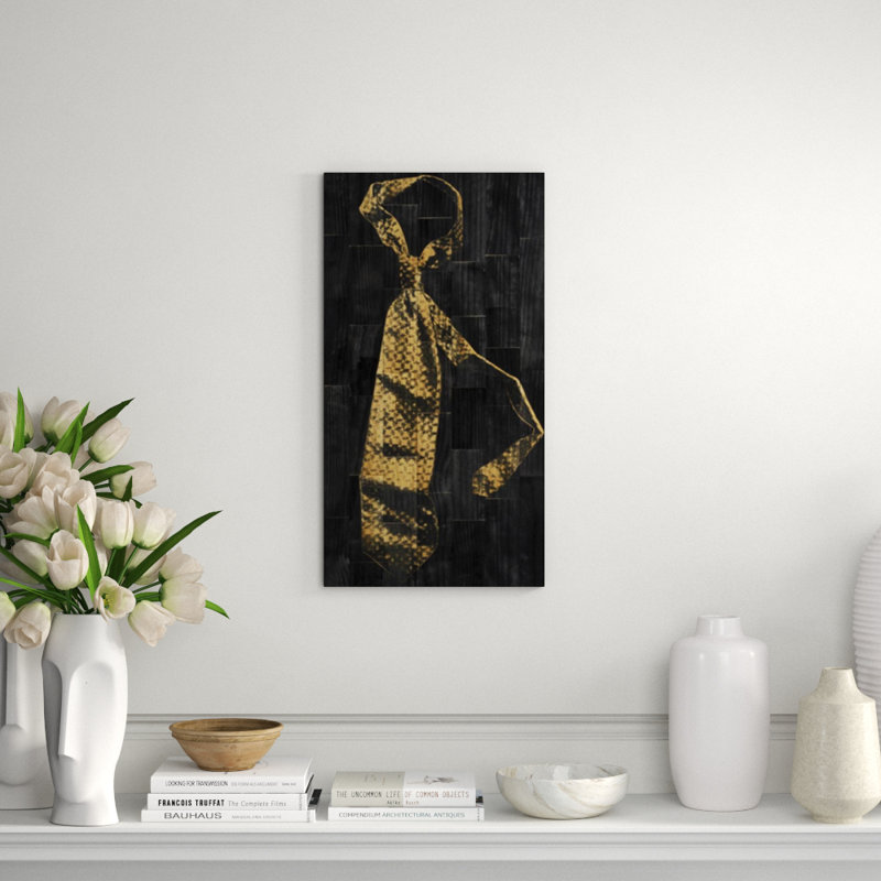 Single Man's Tie Print by Paperplate Inc., 30" H x 16" W x 1.5" D, Glass Coat