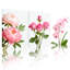 Reproduction botanique moderne sur toile tendue avec pivoines roses et orchidées roses (ensemble de 3)-1761452566