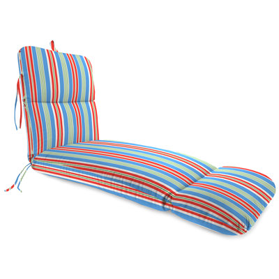 74" x 22" Outdoor Chaise Lounge Cushion with Ties and Loop