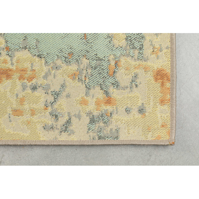 Ranger Abstract Area Rug in Beige/Gray/Green