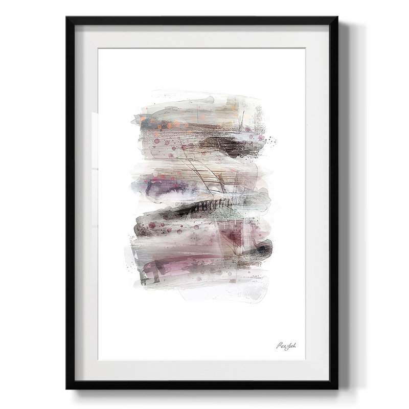 Couches sur couches I - impression encadrée, H 28,5 po x l 20,5 po, Noir