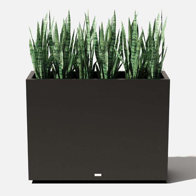 Metallic Series Span Large Planter, Black