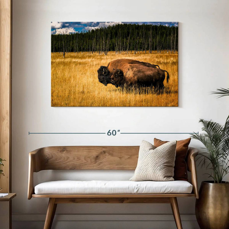 Brampt West Yellowstone Bison, 30" H x 45" W