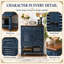 Armoire de rangement 2 portes avec tablette intérieure, bleu foncé