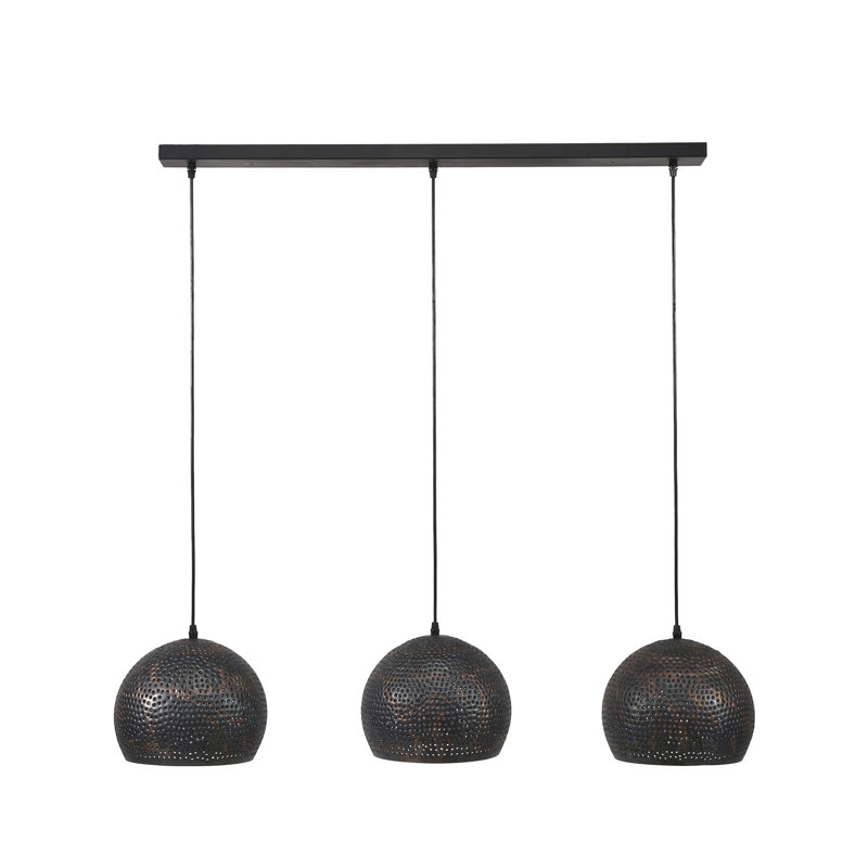 Entrada 3 - Light Matte Black Kitchen Island Pendant