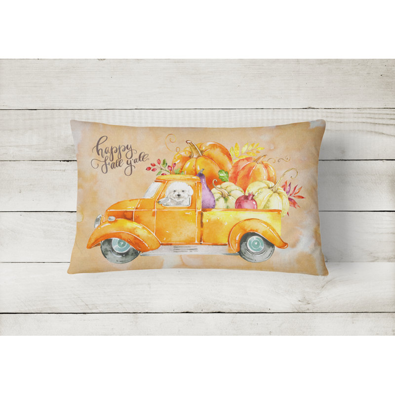 Indoor / Outdoor Lumbar Pillow, Bichon Frise