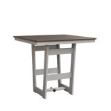 Berlin Gardens Hudson Marine Matte White Base 40″ Square Bar Table