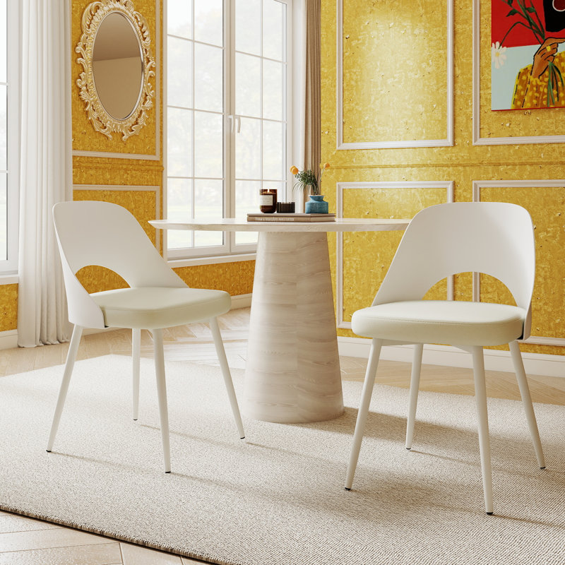 Chaise de salle à manger 19 po H, Blanc