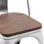 Chaise d'appoint empilable en métal H 33,5 po Linzy-29996405