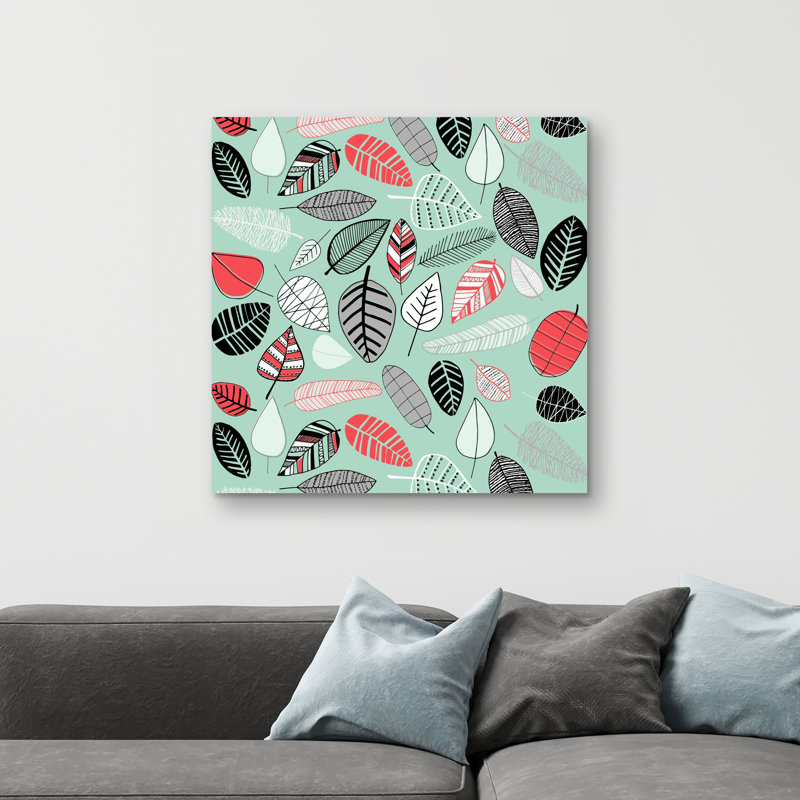 leaf patterns - 32"x32" art on canvas