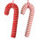 7" Peppermint Ribbon Candy Cane Ornament Set Of 12