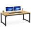 Aalderk Solid Wood Steel Computer Desk-1928445634-1928445637
