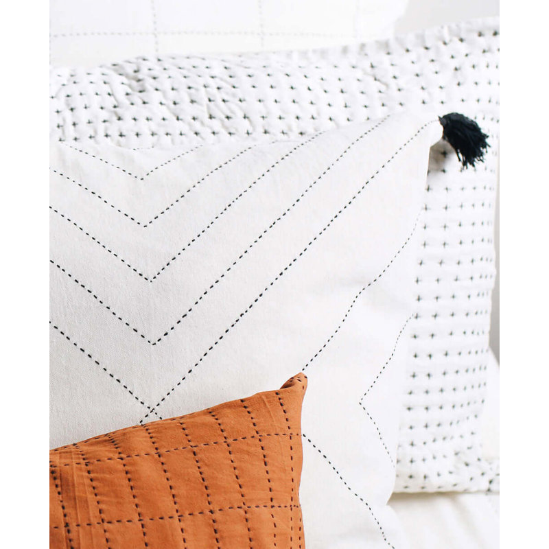Square Pillow Cover & Insert, Bone