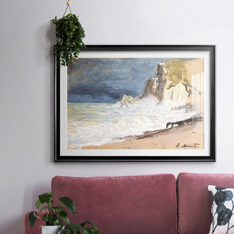 The Manneport, Etretat, Noir, H 19 po x l 27 po x P 1,5 po