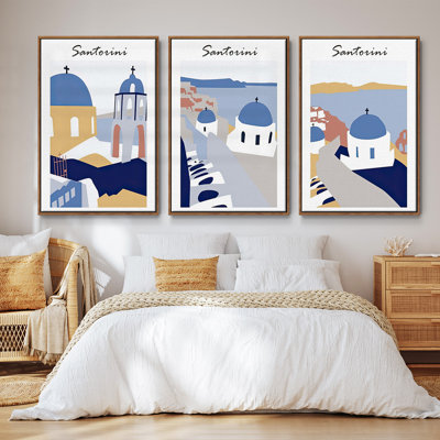 Overlaps Planes IV - Ensemble de 3 reproductions de cadres photo sur toile