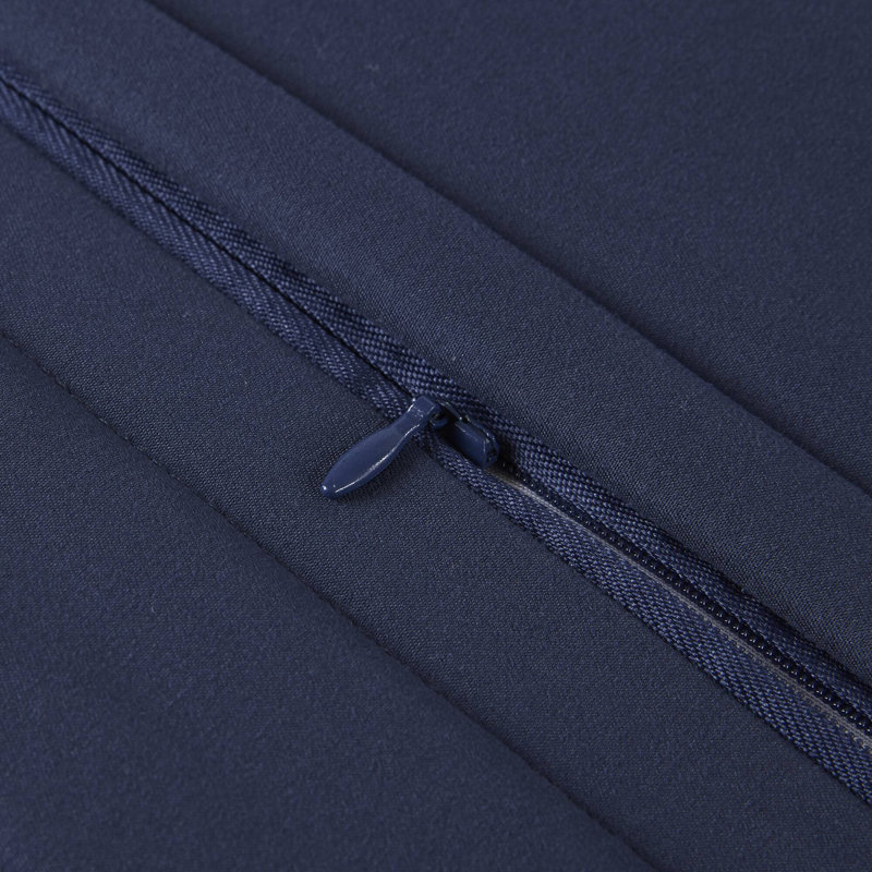 Ensemble de literie de luxe très grand californien, polyester bleu marine, conception élégante pour le confort de la maison