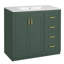 Meuble-lavabo 36 po avec lavabo en céramique-601816674