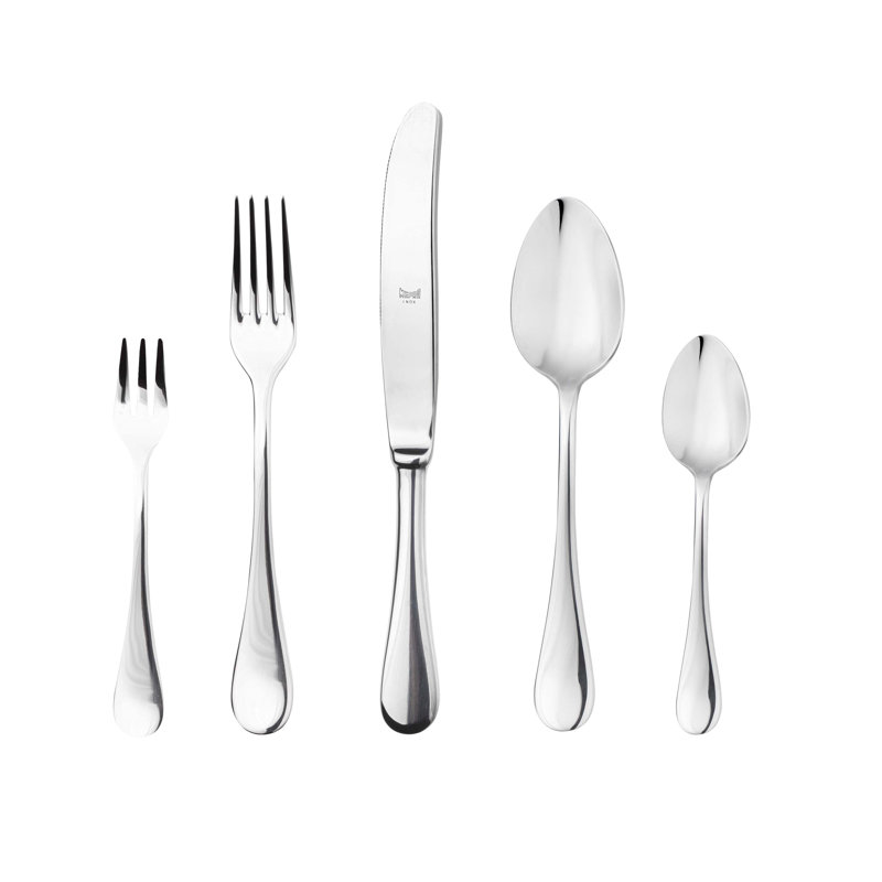 Ensemble de couverts Brescia avec fourchettes à gâteaux - 30 pièces - Acier inoxydable