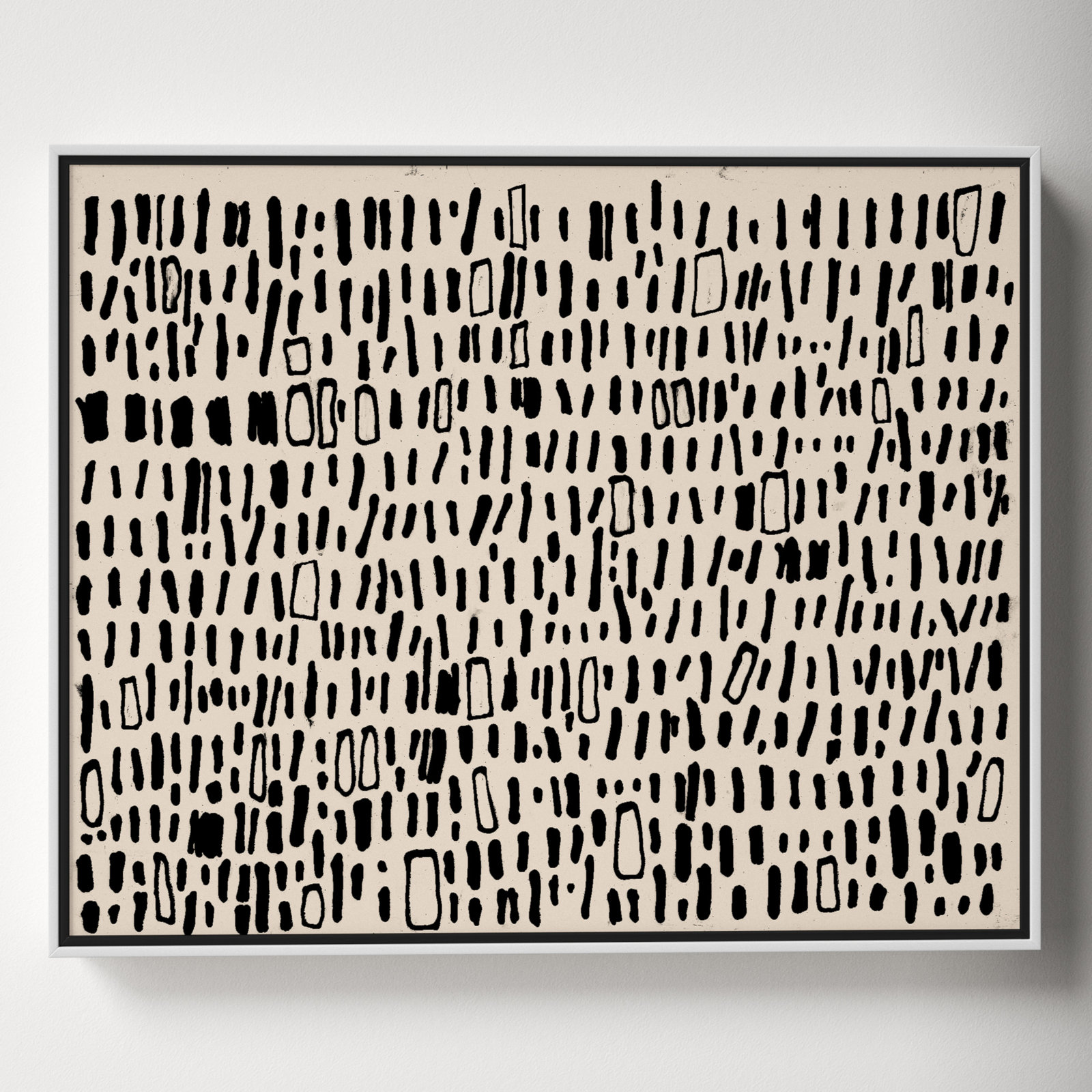 Timber "Tribal Code" Print by Filippo Ioco, 17.5" H x 21.5" W, White