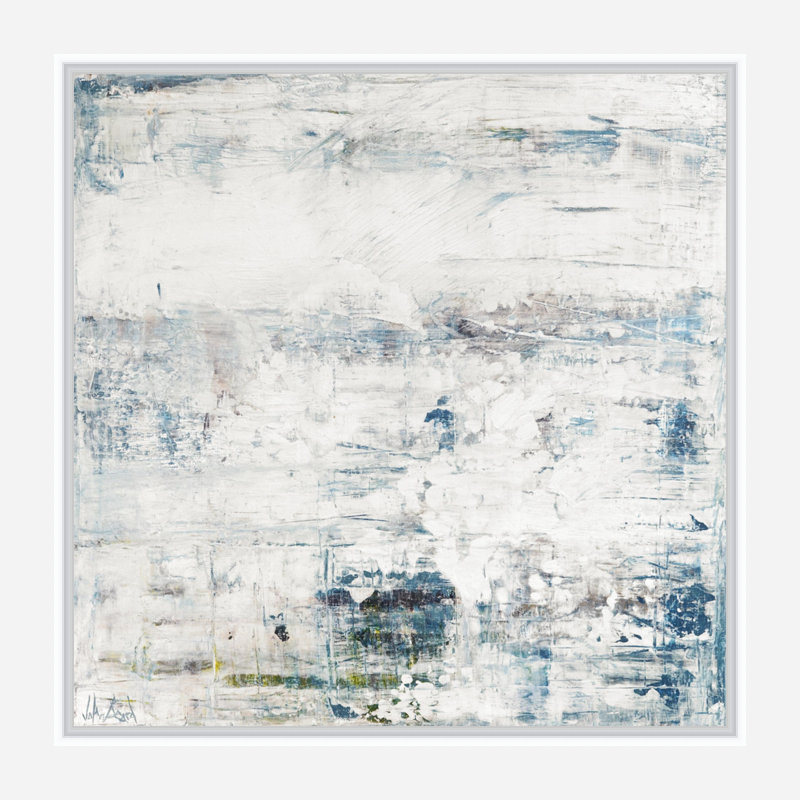 Arrow I On Giclee Canvas Hand Embellished Art, 20" H x 20" W x 1.5" D, White Framed Canvas