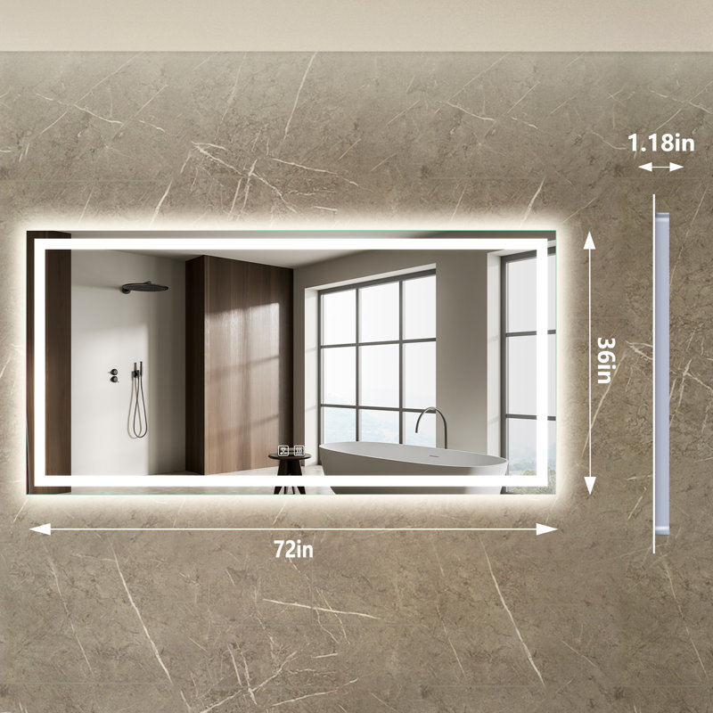 Naliyah Flat Wall Mirror, 72" x 36"