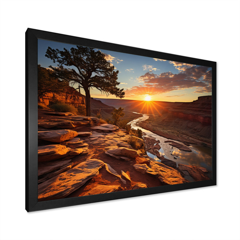 Canyon Canyon II - impression, H 24 po x l 32 po x P 1 po, Cadre photo noir
