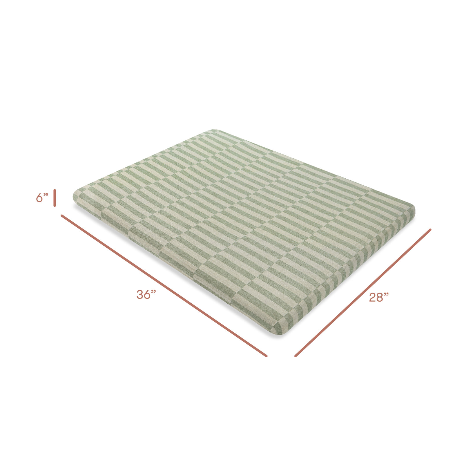 Moss Stripe Muslin All-Stages Midi Crib Sheet