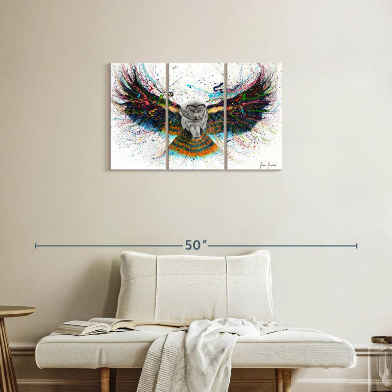 Hypnotic Twilight Owl, 20" H x 33" W