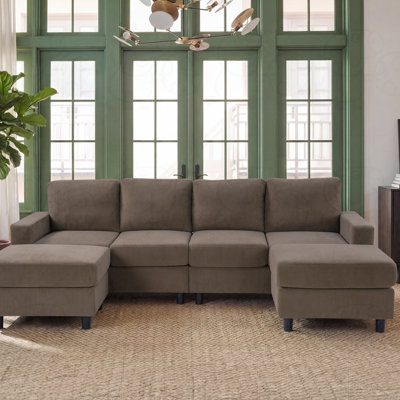 98.8" Oversized U-Shaped Sectional Couch