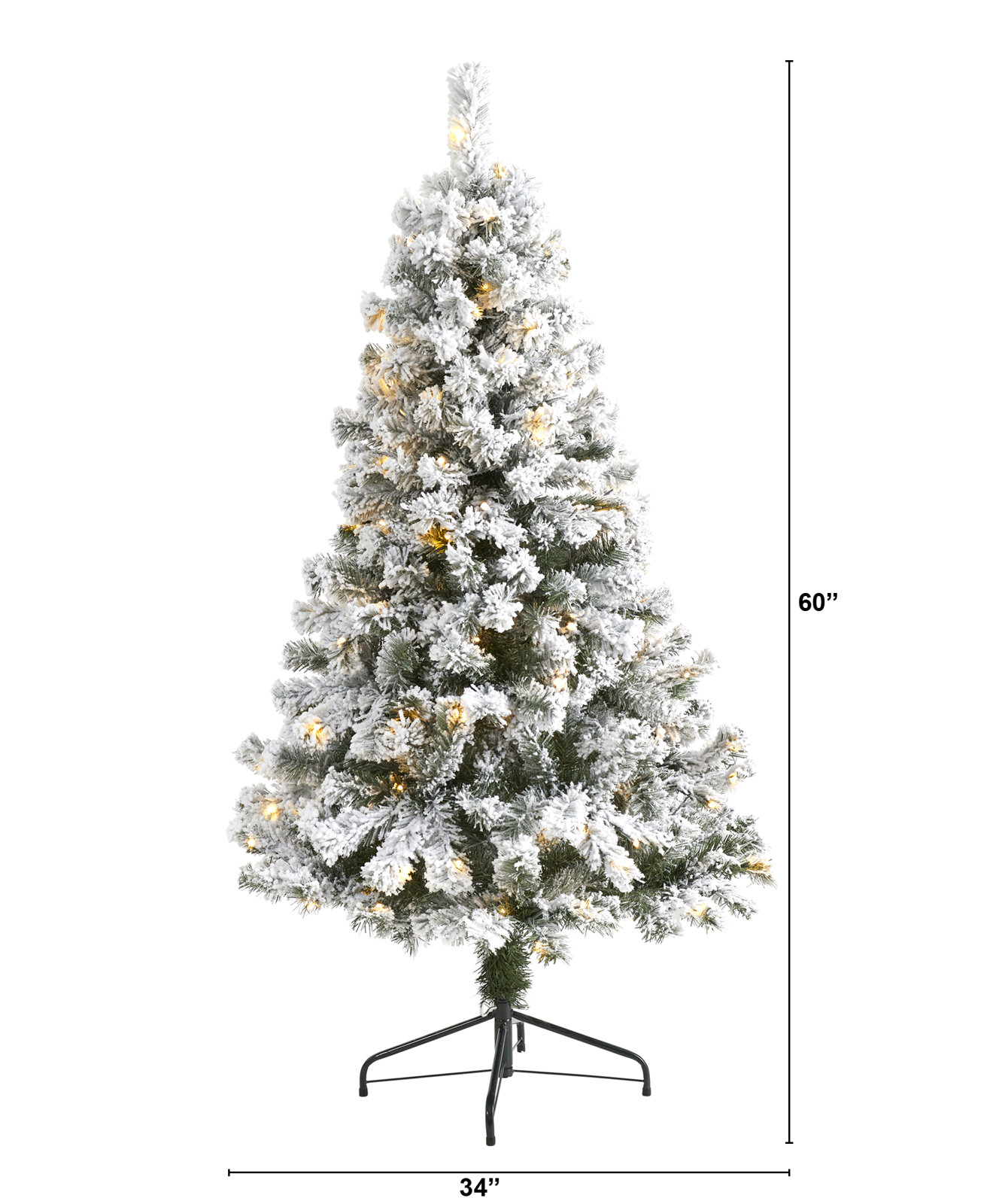 Lighted Artificial Christmas Tree, 5' H