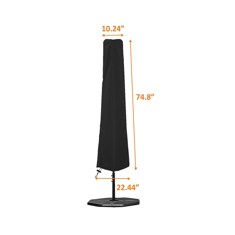 High Density Patio Outdoor Waterproof Umbrella Cover, Windproof UV-Resistant Market Parasol Cover