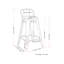 De 2 tabourets de comptoir en métal, 24 pouces, blanc vieilli, dossier confortable pour la cuisine, tabouret de 24 po (2) - Sièges confortables avec dossiers et repose-pieds incurvés, entretoise de construction stable