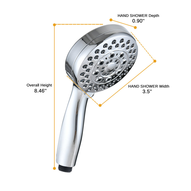 Pomme de douche à main complète, Chrome