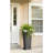 Set of 2 Tall Outdoor Planters, Square Flower Plant Pot – Indoor/Outdoor Taper Planters Ideal for Patio and Entryway-848538095-848538080