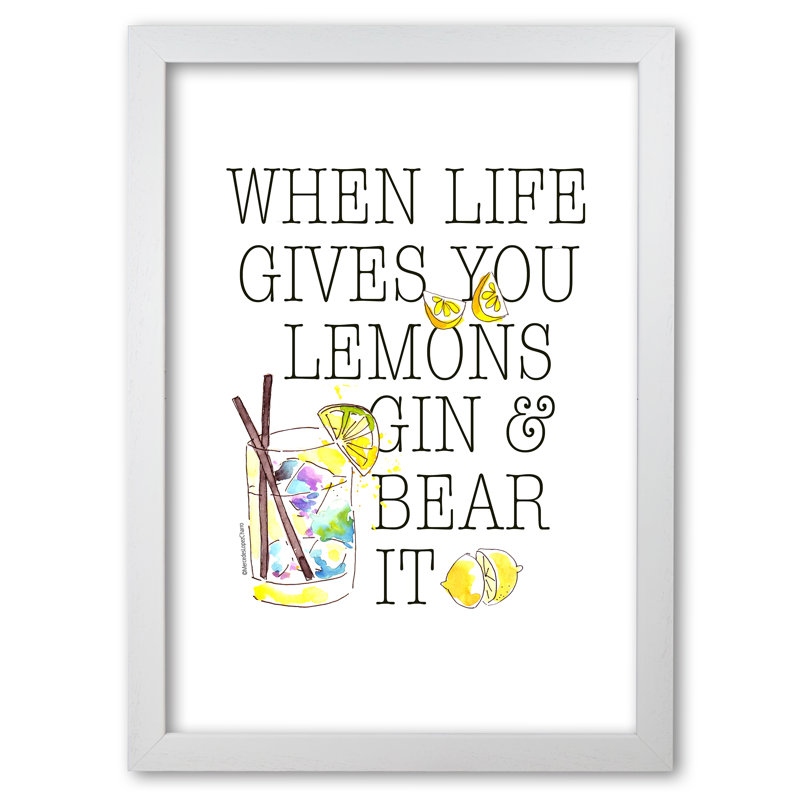 When Gives You Lemons - Print, White Grain, 29.7 cm H x 21 cm W x 5 cm D