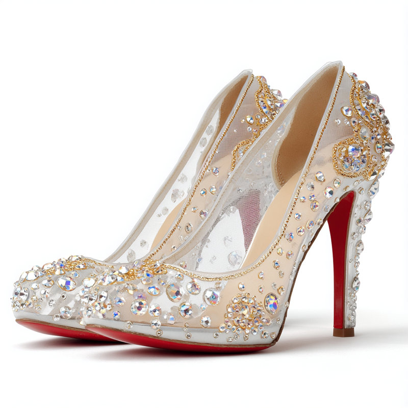 «Crystal Heels», art mural sur toile tendue, L 40 po x H 40 po x P 1,5 po