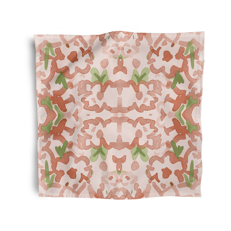 Lonston Abstract Floral  Napkins, Pink