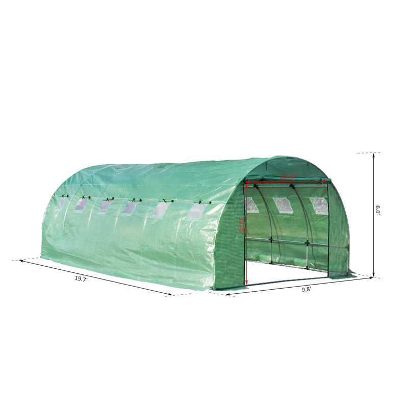9.8' W x 19.7' D Greenhouse