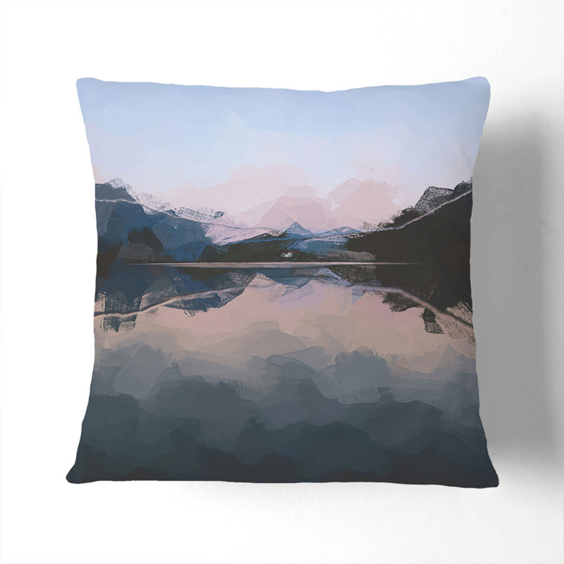 Italian Lake Cushion with Filling, 40cm H x 40cm W x 15cm D, Stone