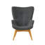 Fauteuil d'une largeur de 68,58 cm et repose-pieds en polyester capitonné Dayon-17837652