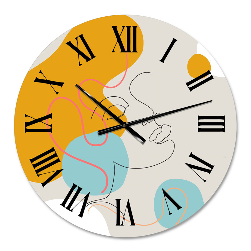 Horloge murale moderne à une ligne, Moyen