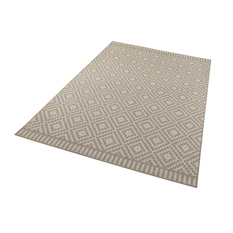 Breeze Flatweave Taupe Rug, Rectangle 120 x 170cm