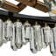 Lustre tambour en cristal glamour à 6 lumières, à intensité variable