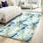 Abstract Blue Golden Marble Area Rug, Artistic Floor Carpet, Non-Slip Soft Indoor Mat, Living Room Bedroom Decor-129222703
