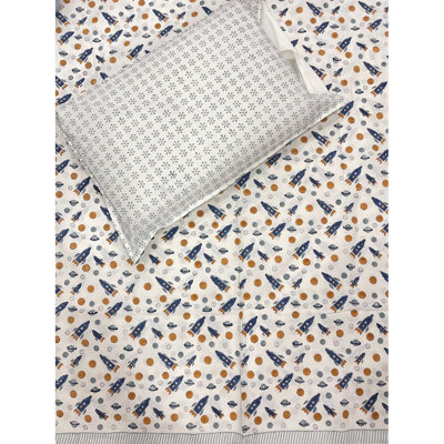 Ensemble de draps en coton Blue Space