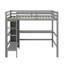 Full Size Loft Bed With Multifunction Shelves And Under-Bed Desk-737537914