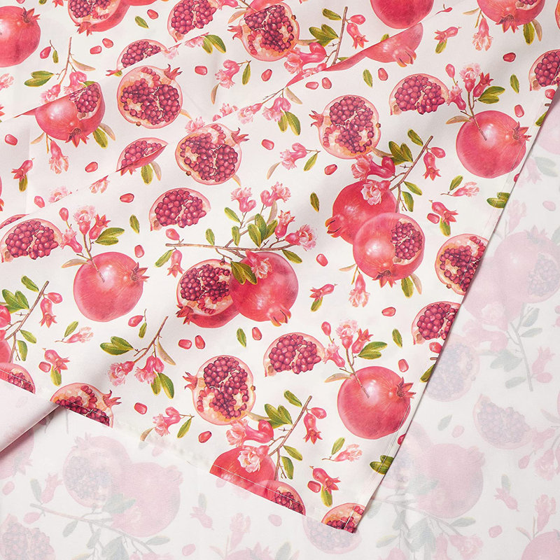 Livina European Pomegranates Flowers Pattern Tablecloth, 60" L x 102" W