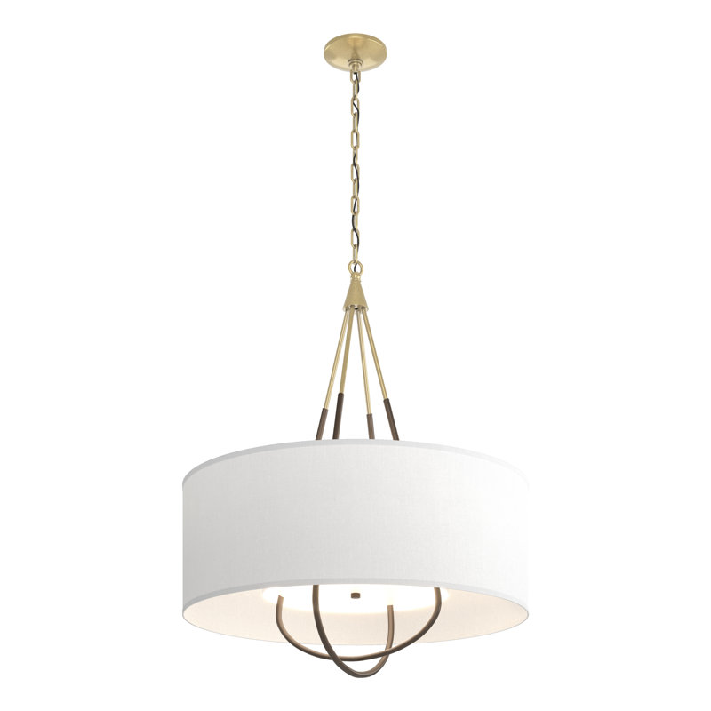Loop 4 - Light Chandelier, Natural Anna, Modern Brass, Bronze
