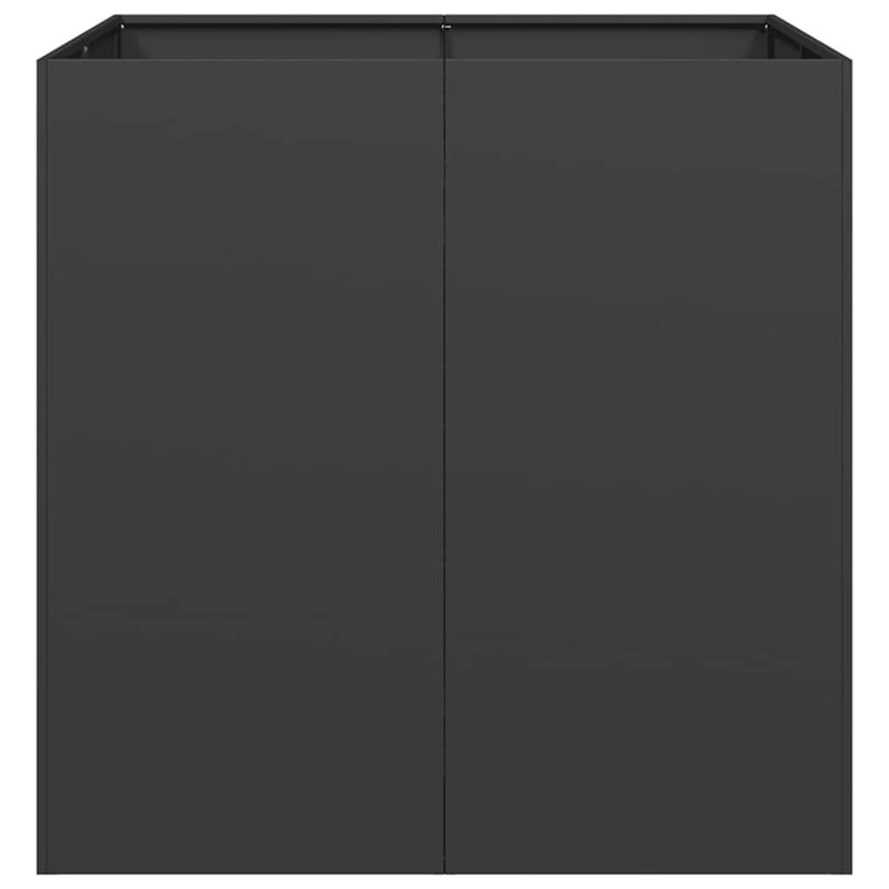 Planter 80x80 Cm Steel, 80cm H x 80cm W x 80cm D, Black