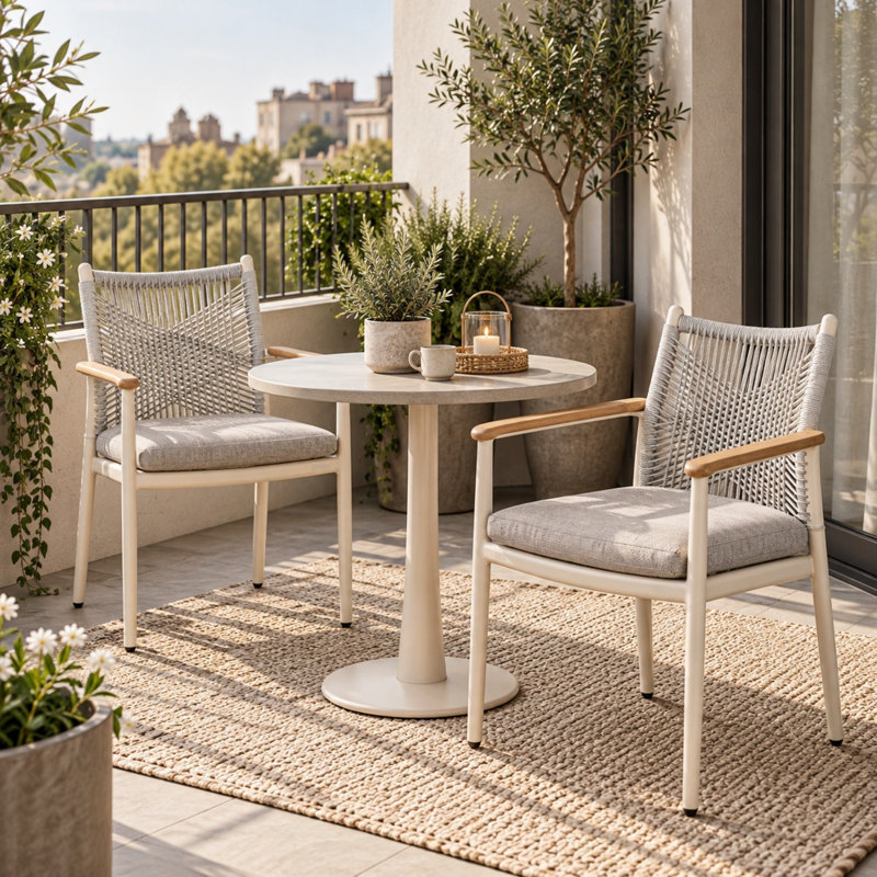 Outdoor Dining Armchair with Cushions